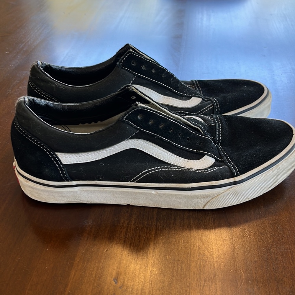 VANS old skool low men’s black white suede shoes